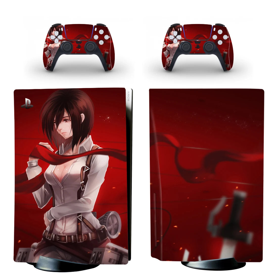 PlayWrap Kit protezione vinile skin Attack On Titan PS5 Disck