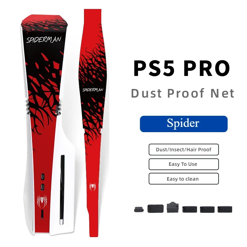 Rete Antipolvere PS5 PRO – Protezione Completa Console | Kit Tappi Inclusi
