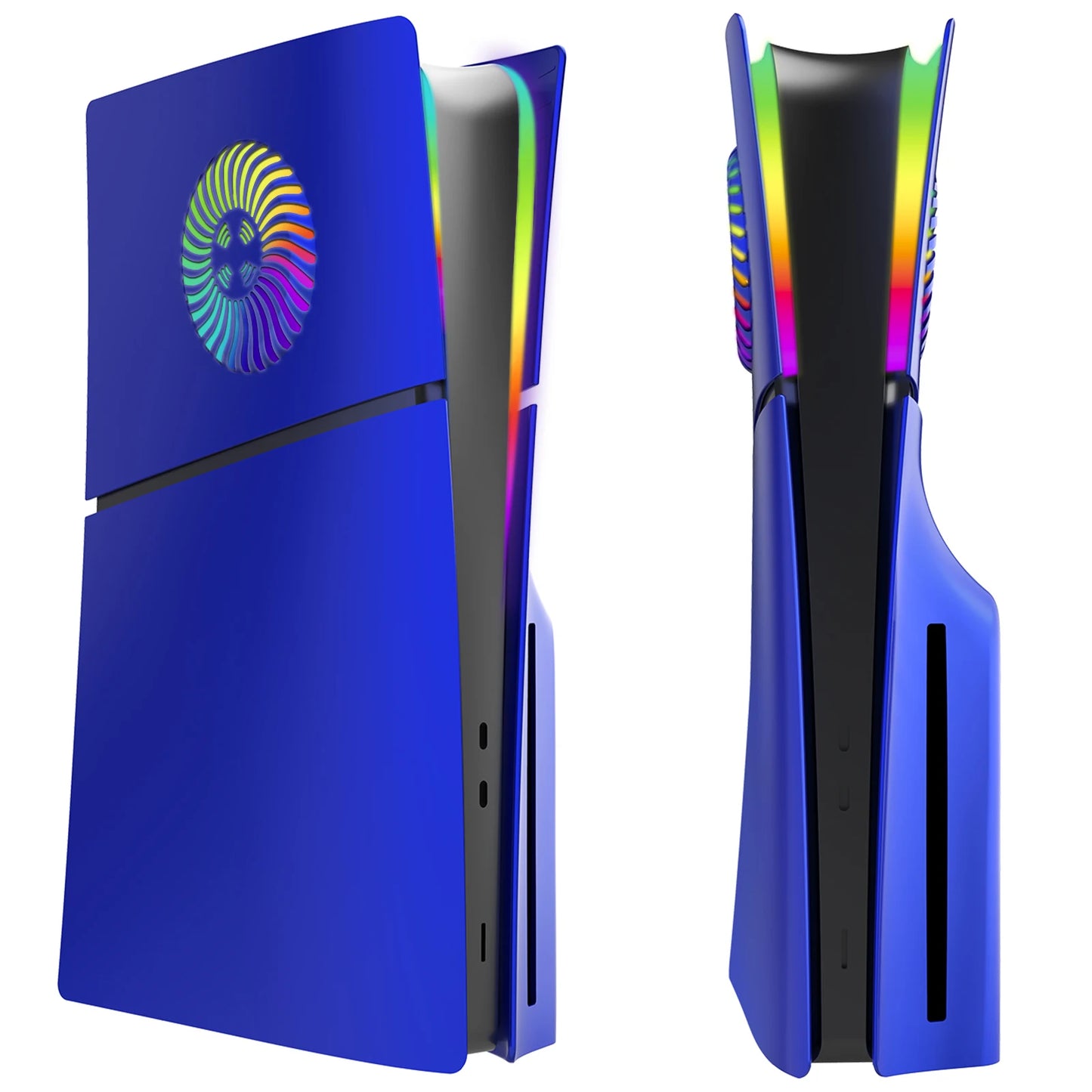 Faceplate con Striscia LED RGB per PS5 Slim Disc Kit con Vents e Filtro Antipolvere