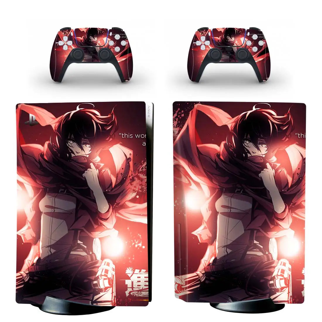 PlayWrap Kit protezione vinile skin Attack On Titan PS5 Disck