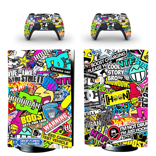 PlayWrap Kit protezione vinile skin Graffiti take PS5 Standard Disc Edition