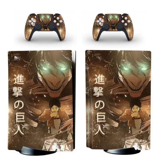 PlayWrap Kit protezione vinile skin Attack On Titan PS5 Disck