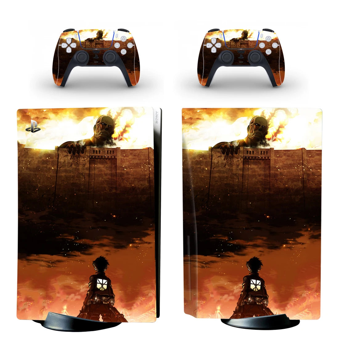 PlayWrap Kit protezione vinile skin Attack On Titan PS5 Disck