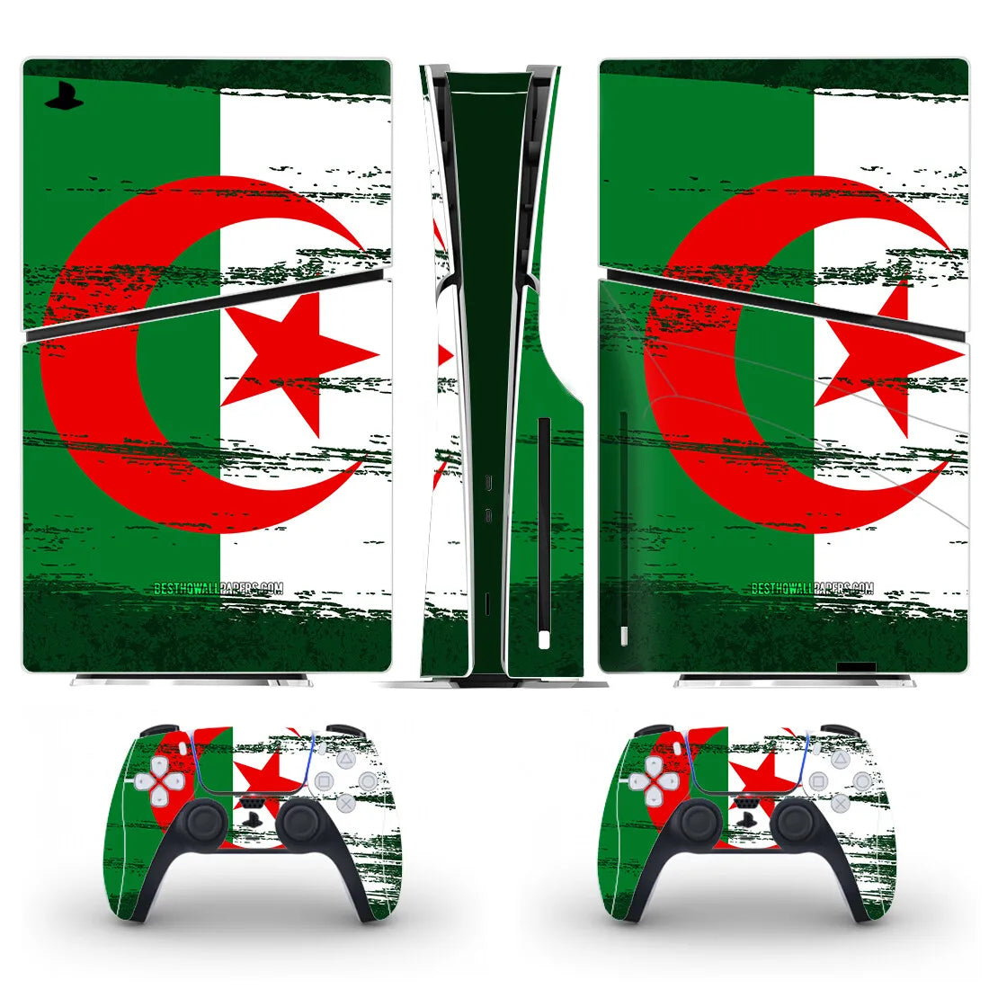 PlayWrap Kit protezione vinile Skin Flag Algeria PS5 Slim Disk Skin Sticker Vinyl