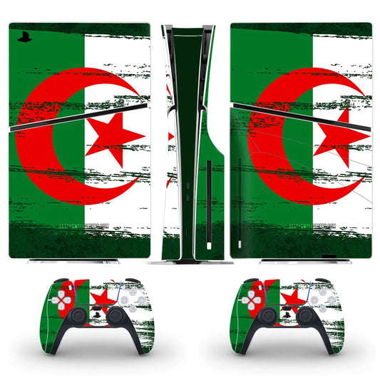 PlayWrap Kit protezione vinile Skin Flag Algeria PS5 Slim Disk Skin Sticker Vinyl
