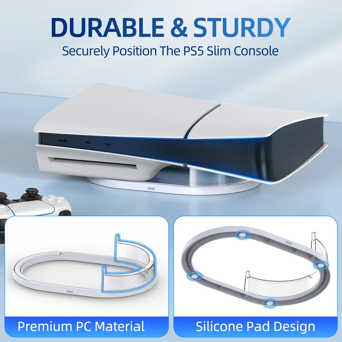 Supporto Verticale per PS5 Slim – Design Anti-Scivolo & Protezione Anti-Caduta | iPega®