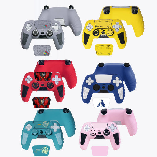 Custodia KomoKe™ in Silicone per PS5 | Cover Protettiva DualSense + Copri-Levette + Adesivo