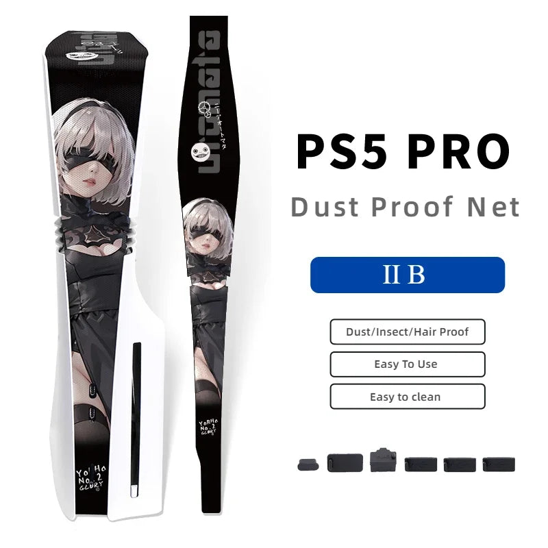 Rete Antipolvere PS5 PRO – Protezione Completa Console | Kit Tappi Inclusi