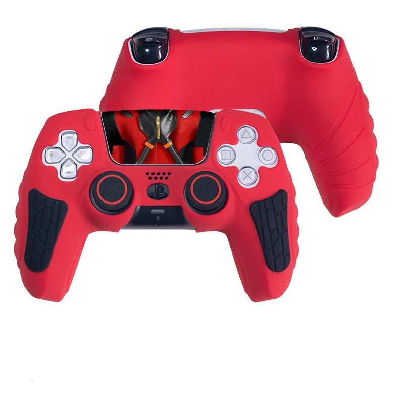 Custodia KomoKe™ in Silicone per PS5 | Cover Protettiva DualSense + Copri-Levette + Adesivo