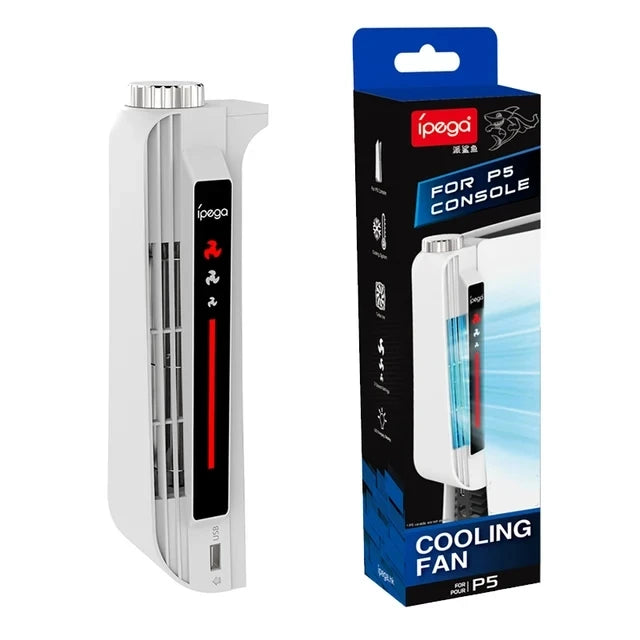 Ipega Ventola di Raffreddamento con LED per PS5 – Compatibile con le versioni Disc e Digital | Modello PG-P5031