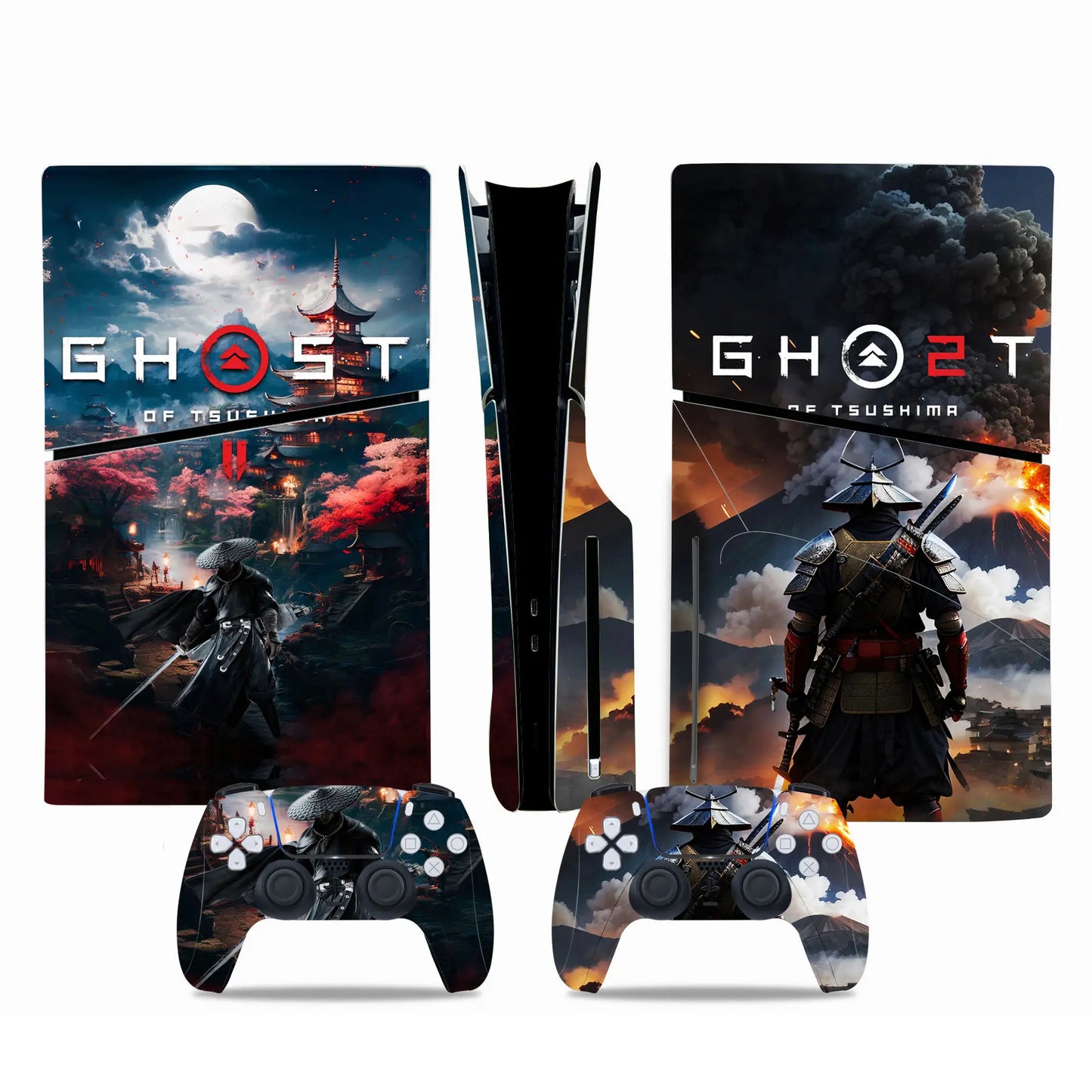 PlayWrap Kit Protezione Skin Ghost of Tsushima Game PS5 Slim Digital