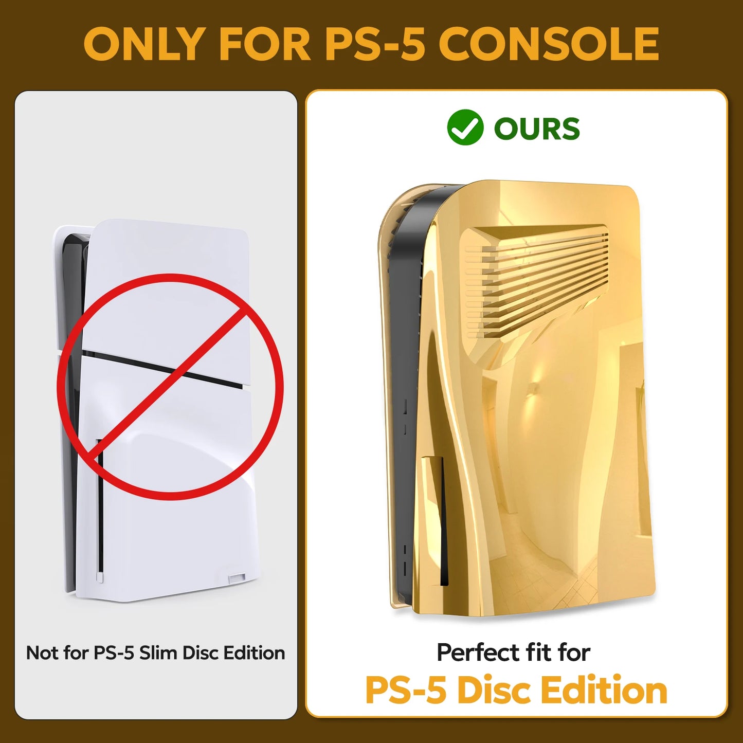 Faceplate Metallica per PS5 Disc – Cover IceTech™ con Raffreddamento e Protezione in ABS