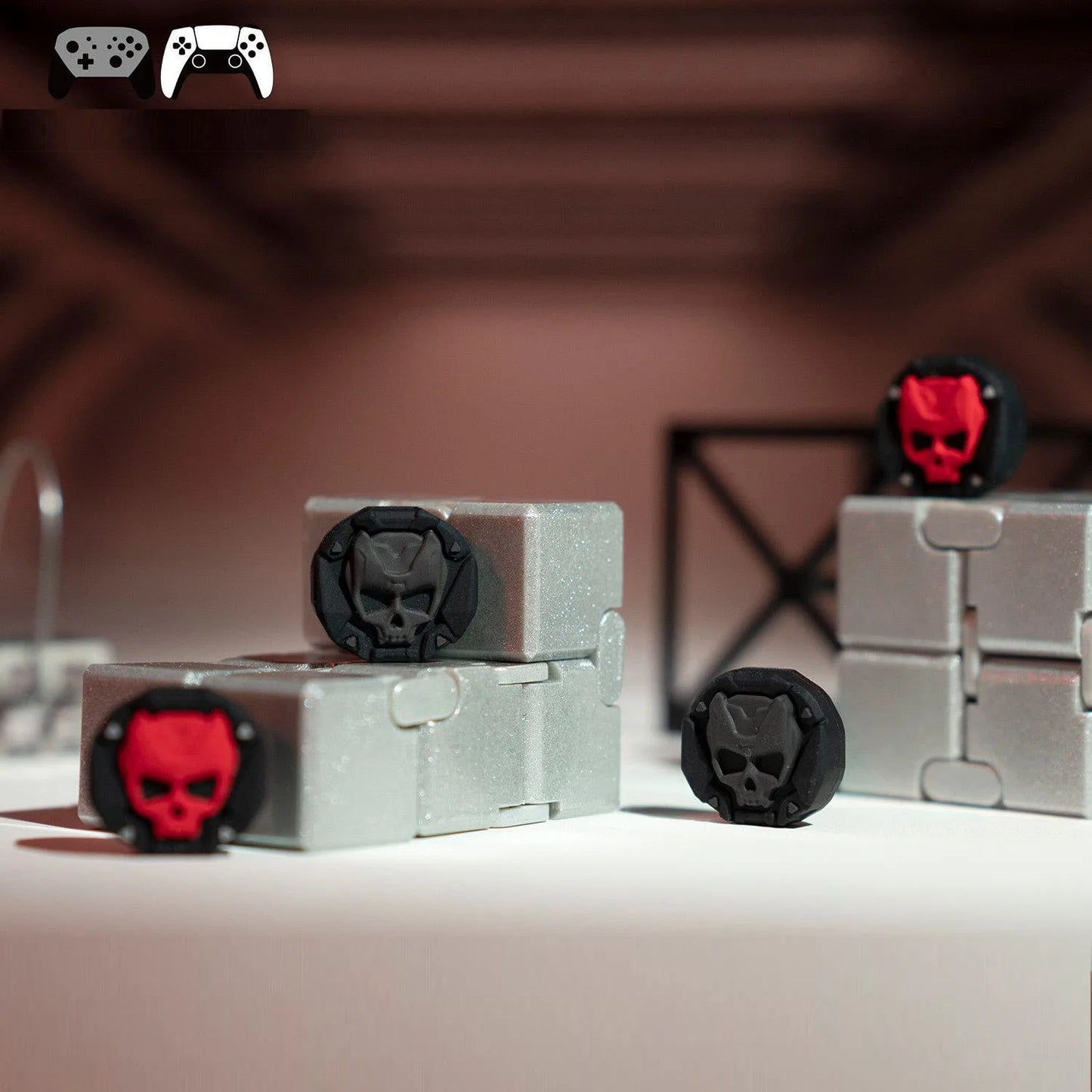 Cover Skull in Silicone per Thumbstick – Grip Joystick per PS5, PS4, PS3, Xbox, Switch