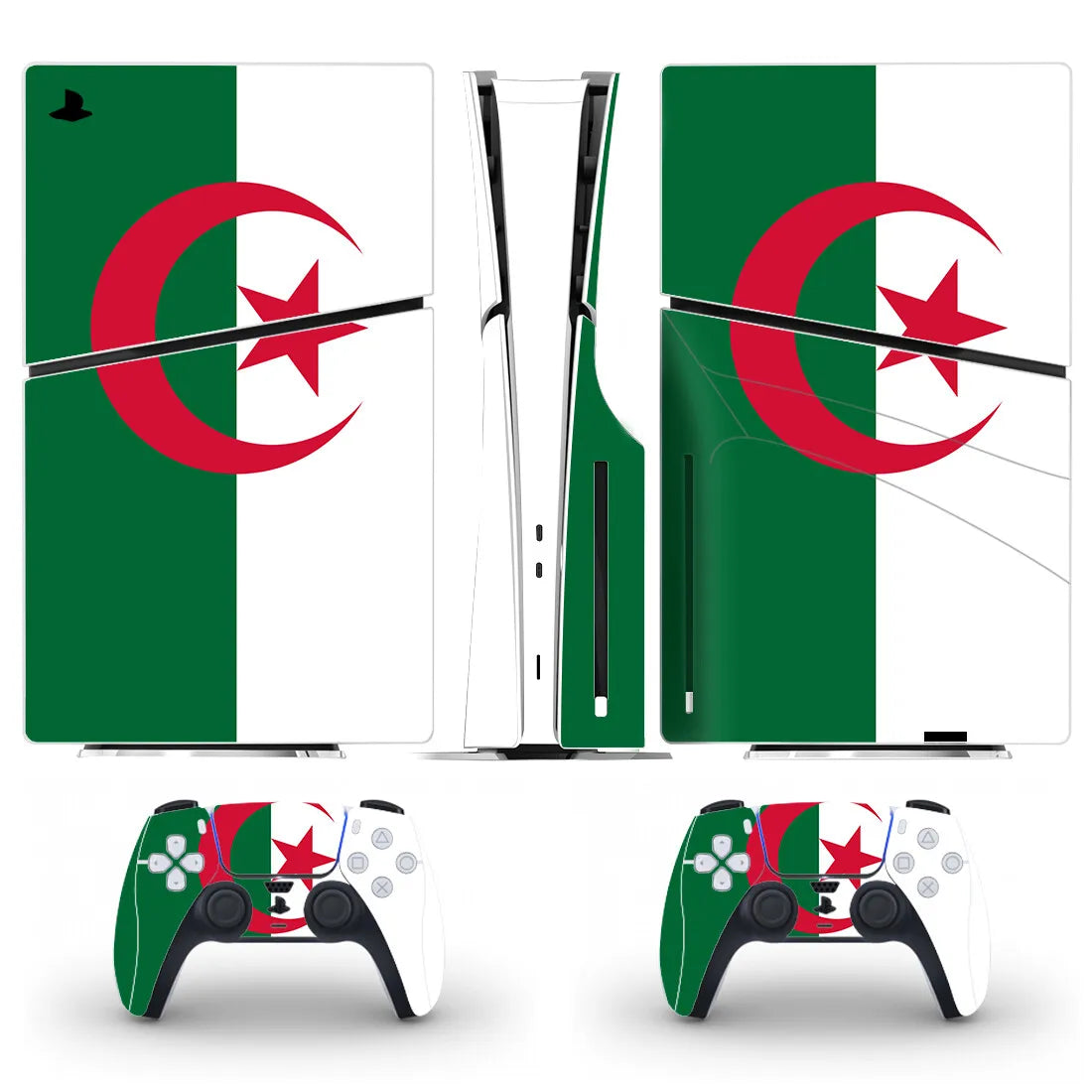 PlayWrap Kit protezione vinile Skin Flag Algeria PS5 Slim Disk Skin Sticker Vinyl