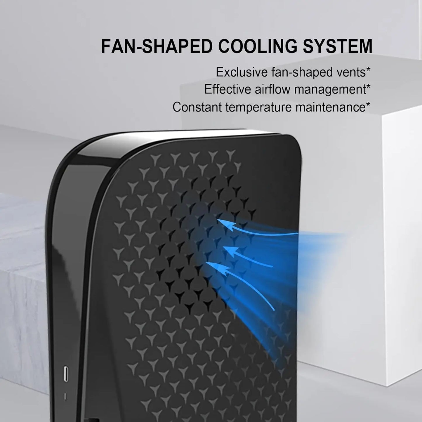 Cover Laterali con Ventole e Filtro per PS5 Disc Edition – Guscio Shockproof in ABS + Dust Kit