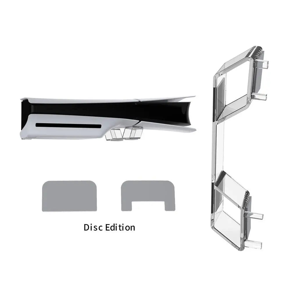 Supporto Orizzontale per PS5 Slim – Base Trasparente per Console Digital & Drive Edition