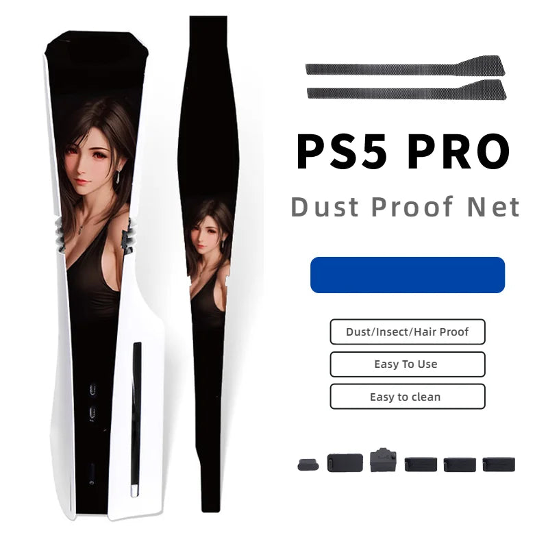 Rete Antipolvere PS5 PRO – Protezione Completa Console | Kit Tappi Inclusi