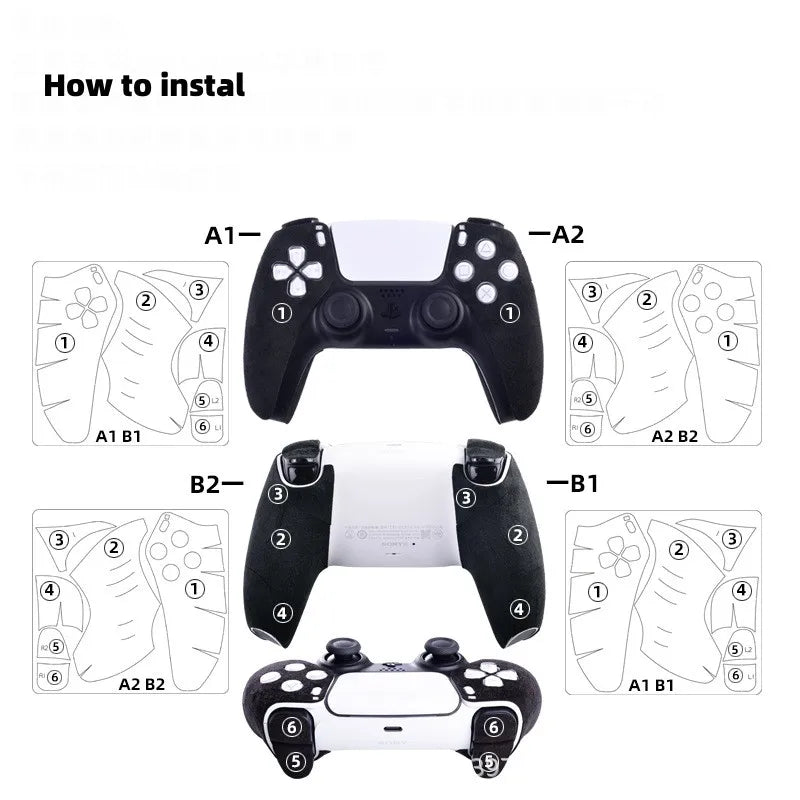 Leather Sweat  controller PS5 Dual sens  & Edge Gamepad Antiscivolo