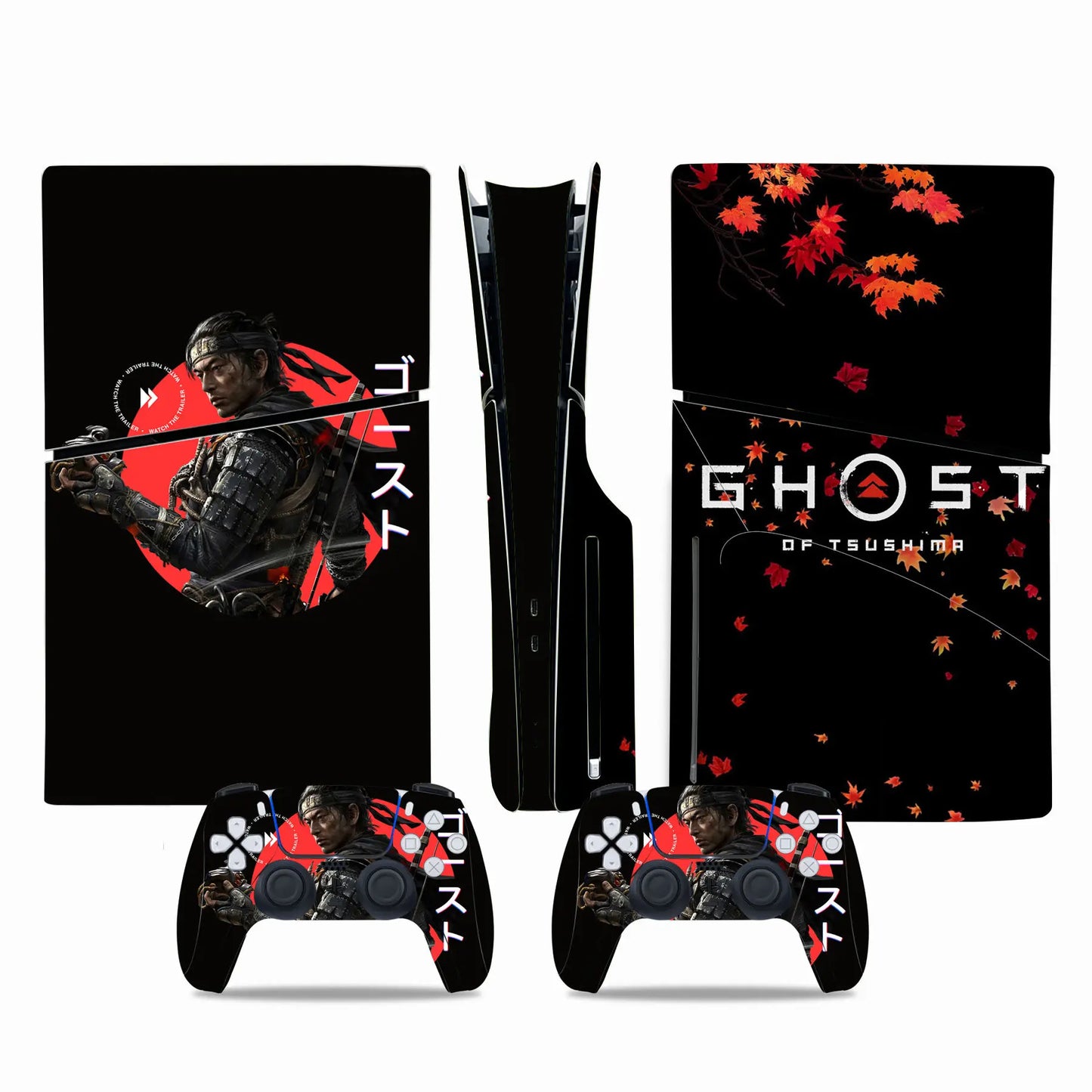 PlayWrap Kit Protezione Skin Ghost of Tsushima Game PS5 Slim Digital