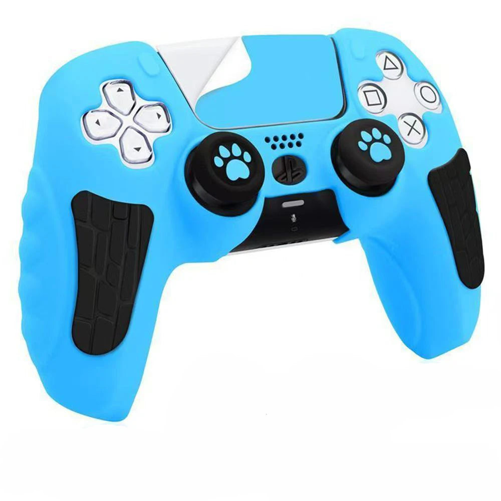 Custodia KomoKe™ in Silicone per PS5 | Cover Protettiva DualSense + Copri-Levette + Adesivo
