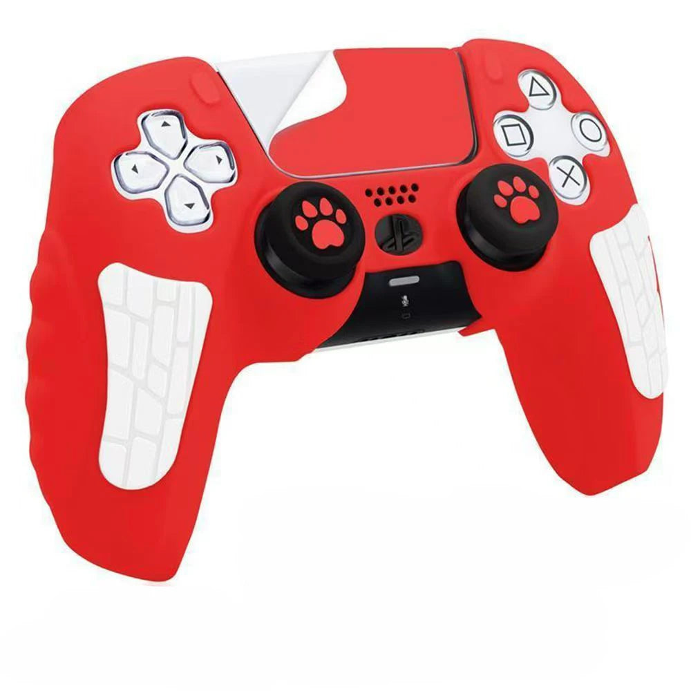 Custodia KomoKe™ in Silicone per PS5 | Cover Protettiva DualSense + Copri-Levette + Adesivo