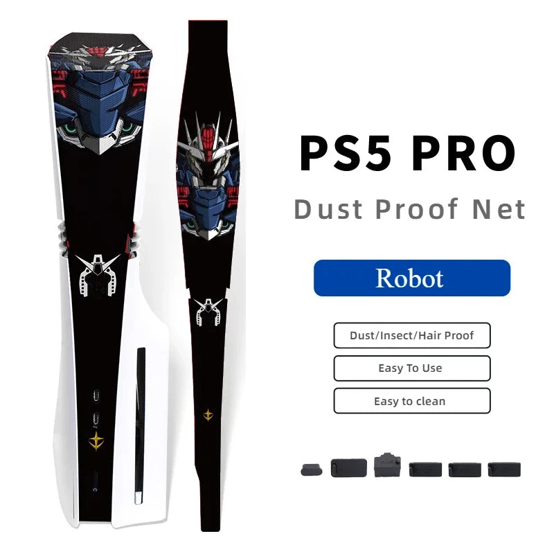 Rete Antipolvere PS5 PRO – Protezione Completa Console | Kit Tappi Inclusi