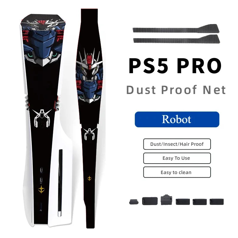 Rete Antipolvere PS5 PRO – Protezione Completa Console | Kit Tappi Inclusi