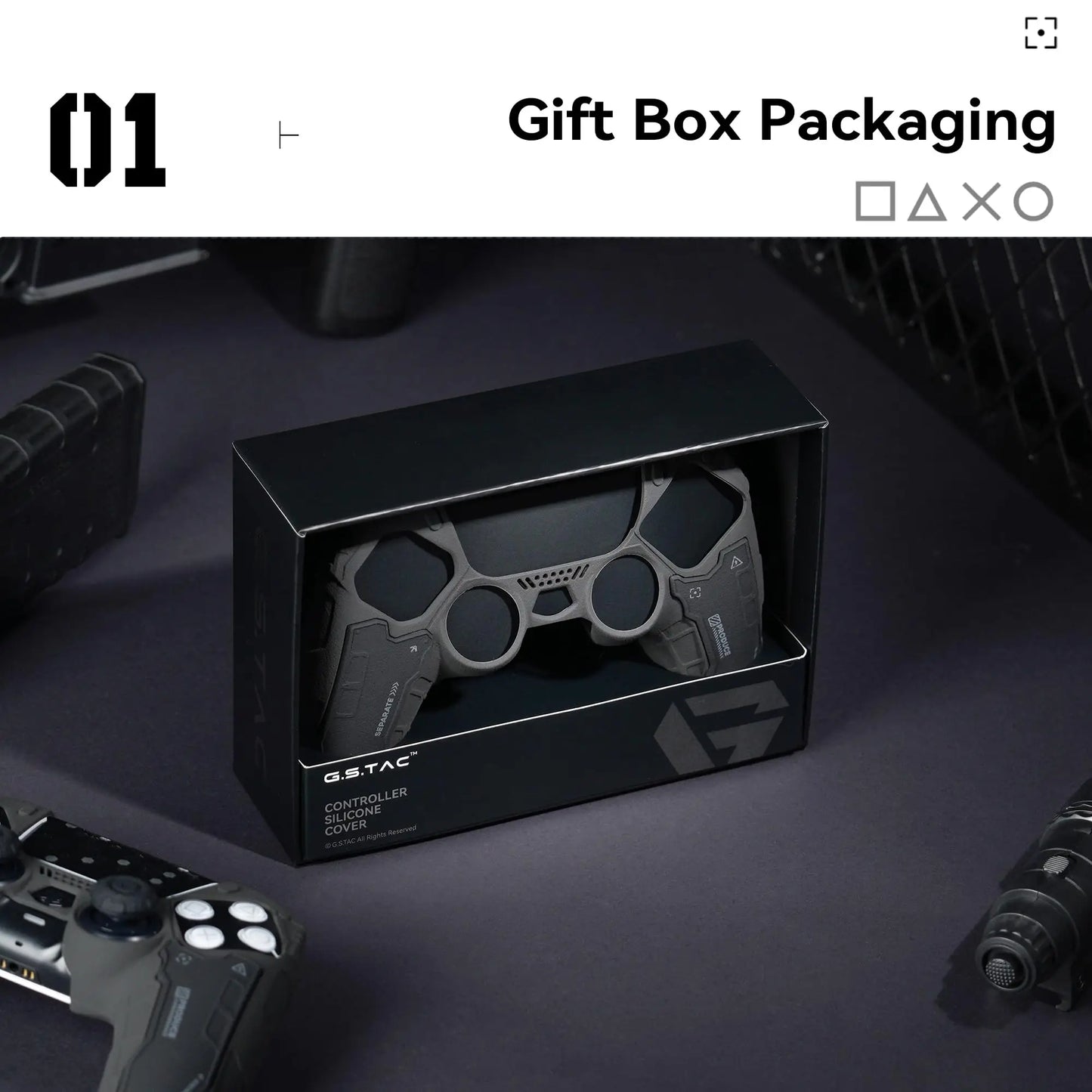 Set Skin PS5 GeekShare – Cover + Thumb Grips + Stickers