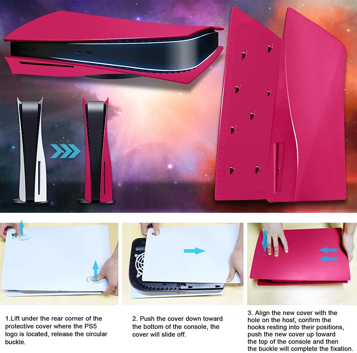 Custom Case Cover Laterali Shockproof per PS5 Disc