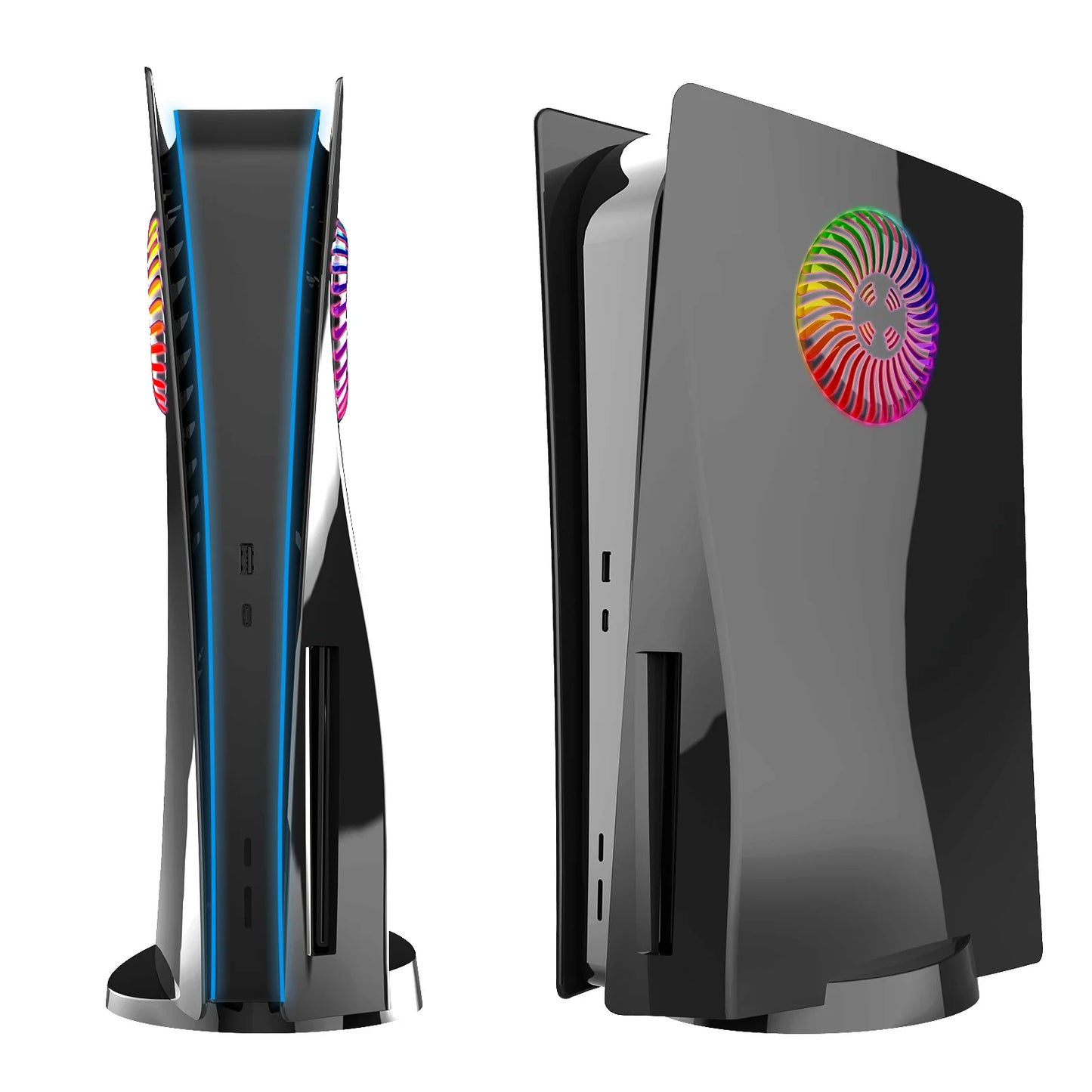 Cover Frontale Elettroplaccata per PS5 (Versione con Disco) – Lusso Cromato in Oro, Nero, Argento o Viola