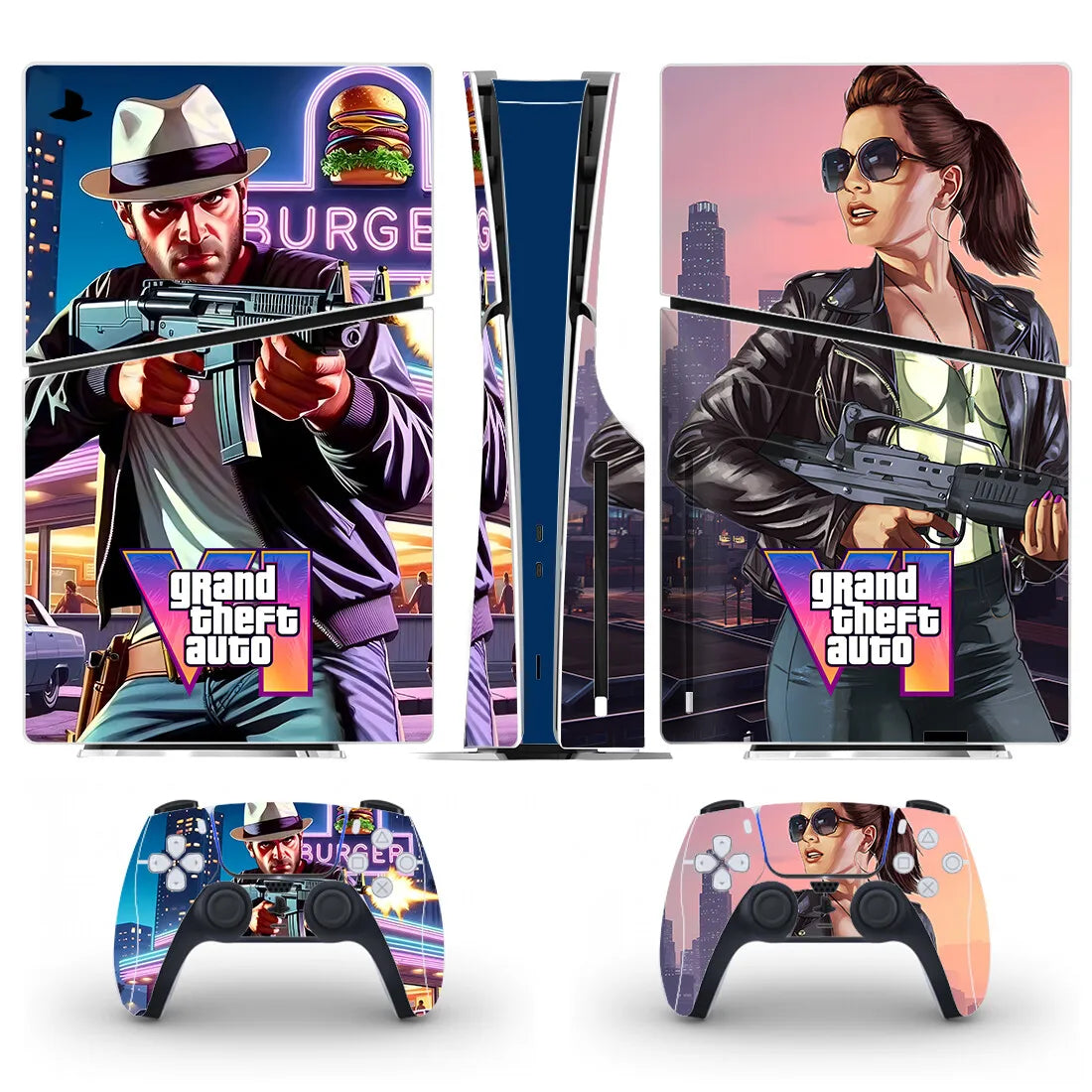 PlayWrap Kit protezione vinile skin New GTA PS5 Slim Disc