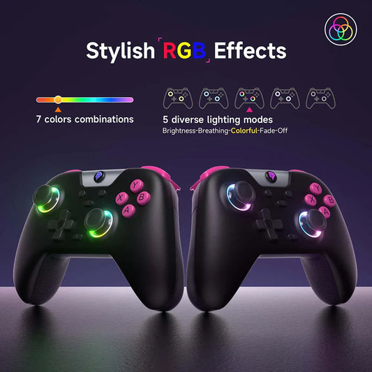 EasySMX X05 – Controller Wireless Bluetooth PC/Phone/Switch/Steam con Turbo, RGB & Hall Effect