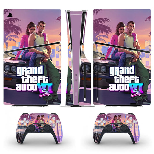 PlayWrap Kit protezione vinile skin New GTA PS5 Slim Disc