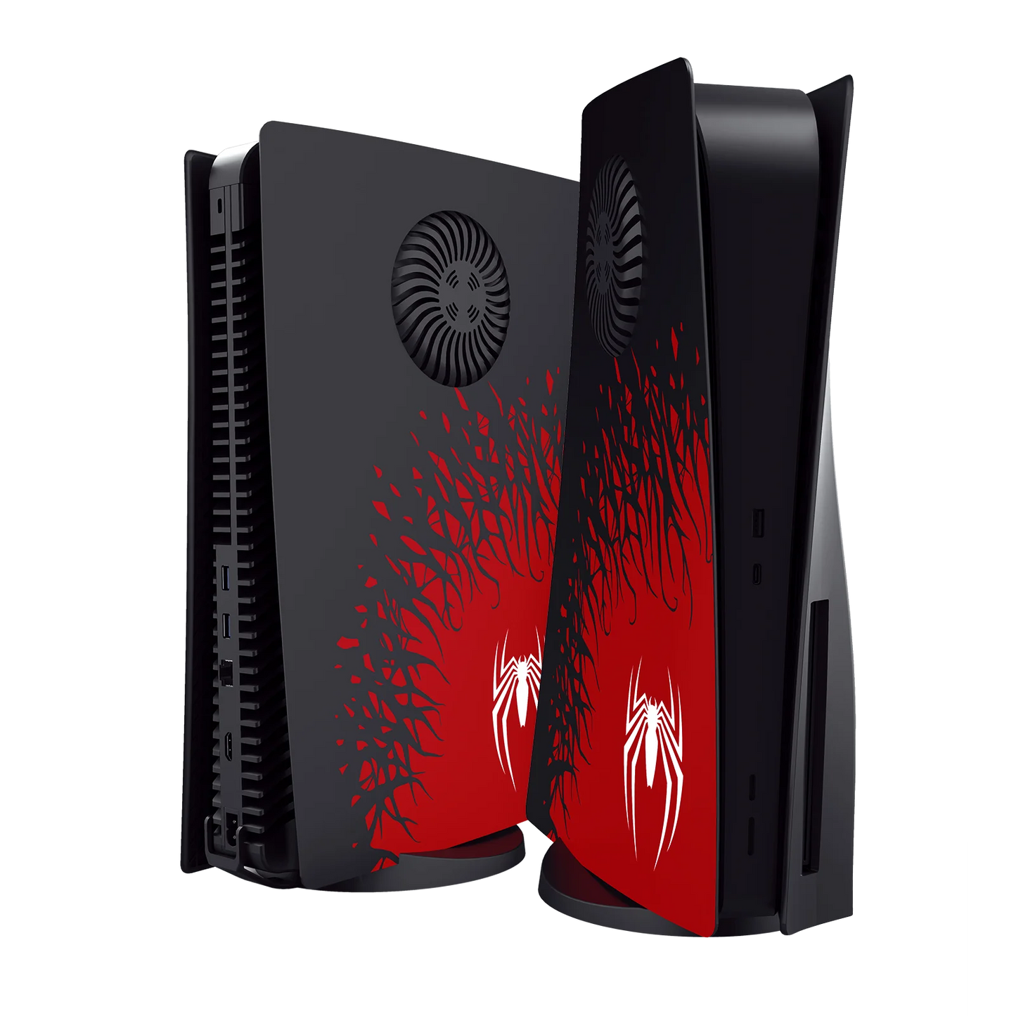 Faceplate Spiderman PS5 con Raffreddamento + LED RGB | Cover Laterale Kolorkoli™ per PS5 Disc Edition – Antiurto, Antigraffio