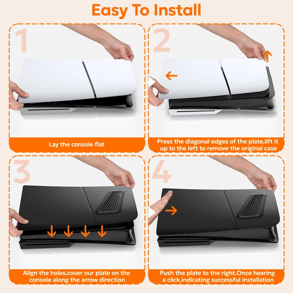 Cover Laterali per PS5 Slim Disc Edition – Guscio AirFlow™ con Prese d'Aria e Protezione Antigraffio