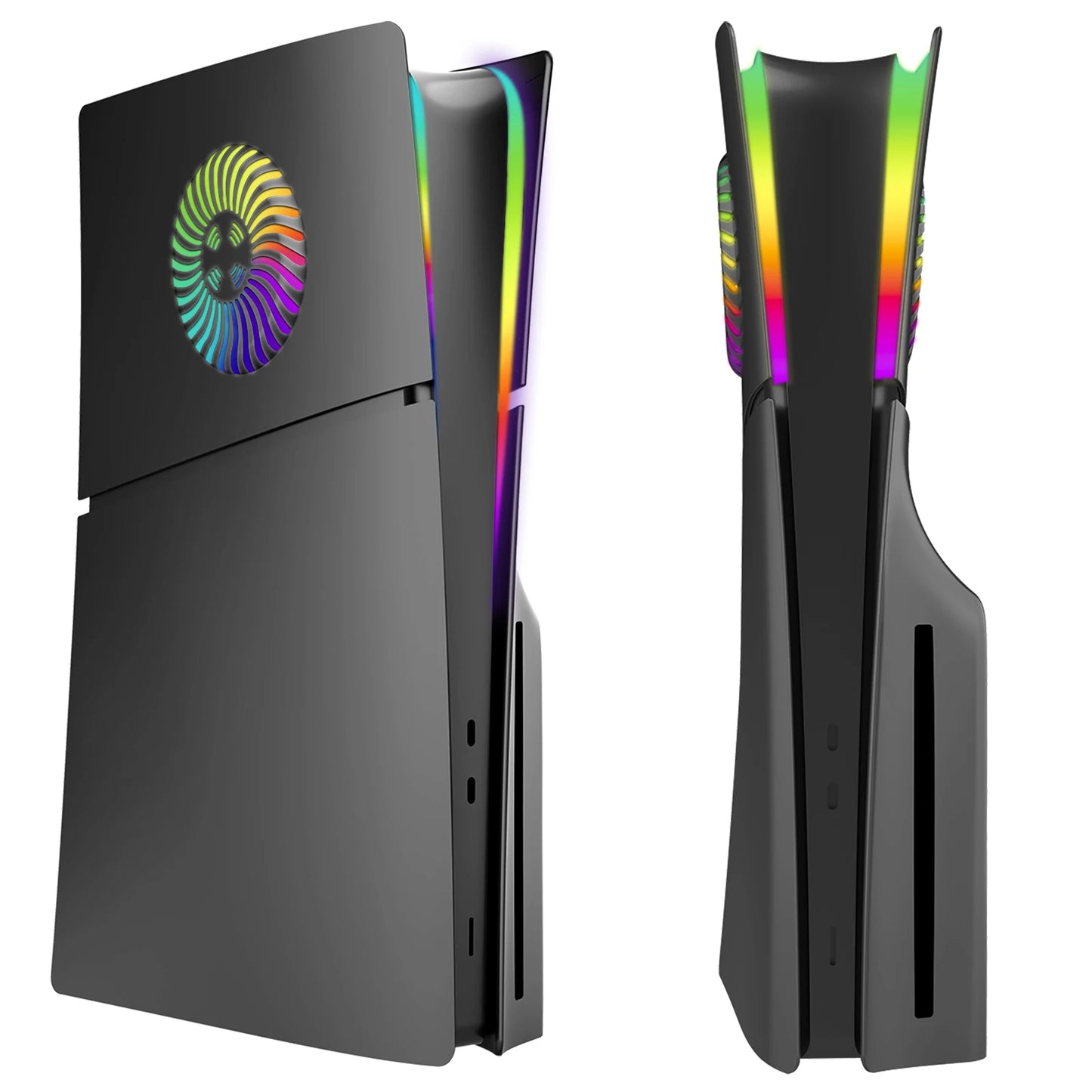 Faceplate con Striscia LED RGB per PS5 Slim Disc Kit con Vents e Filtro Antipolvere