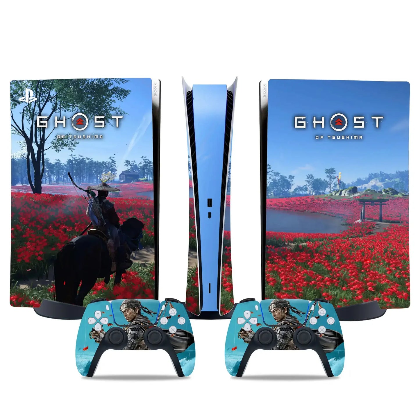 PlayWrap Kit protezione vinile skin Ghost of Tsushima PS5 Standardk digital Edition