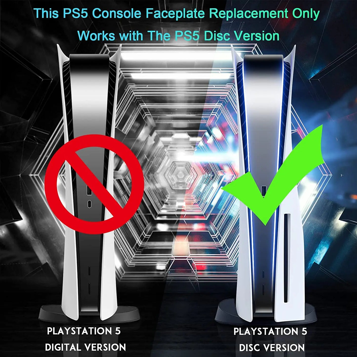 Cover Cromata per PS5 Disc Edition – Protezione con Stile e Ventilazione Intelligente | Kolorkoli