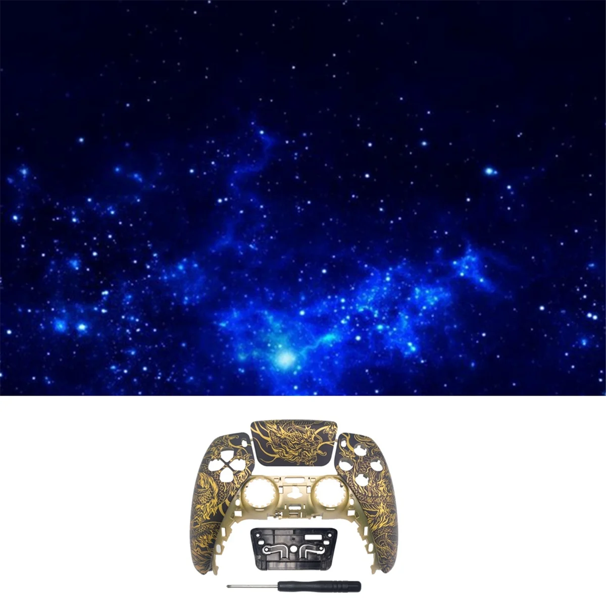 Cover Frontale + Touchpad per PS5 BDM-010 | Ricambio Elite Opaco Argento + Video Montaggio