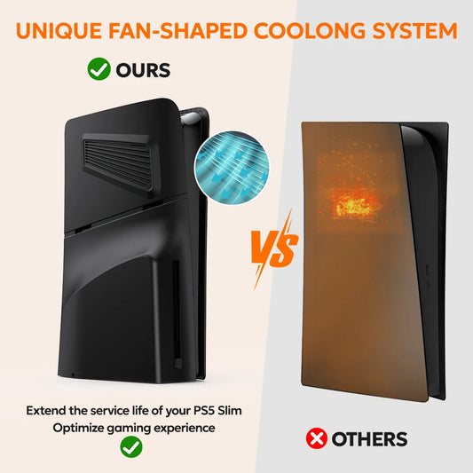 Cover Laterali per PS5 Slim Disc Edition – Guscio AirFlow™ con Prese d'Aria e Protezione Antigraffio