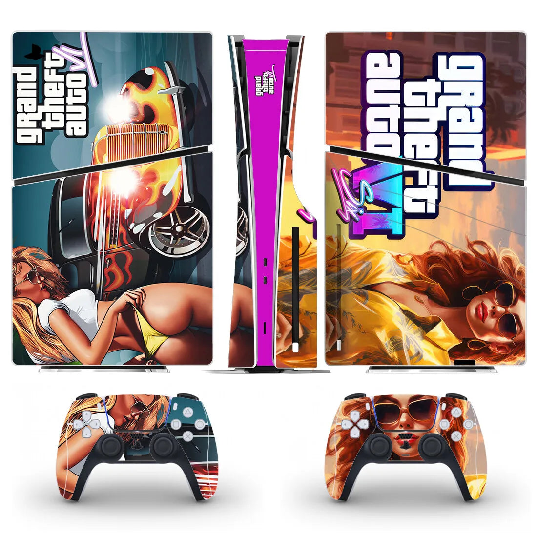 PlayWrap Kit protezione vinile skin New GTA PS5 Slim Disc