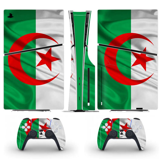 PlayWrap Kit protezione vinile Skin Flag Algeria PS5 Slim Disk Skin Sticker Vinyl