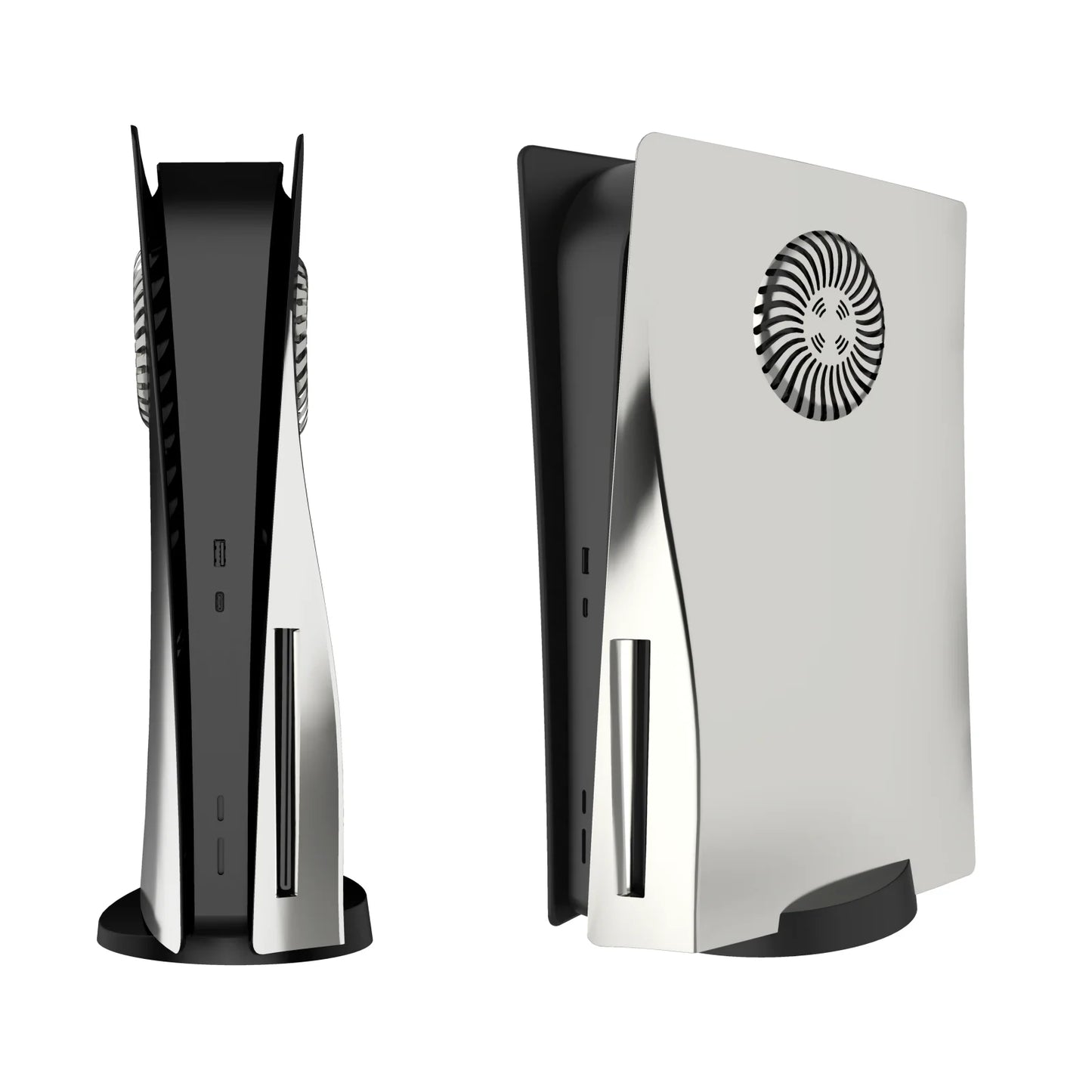 Cover Frontale Elettroplaccata per PS5 (Versione con Disco) – Lusso Cromato in Oro, Nero, Argento o Viola
