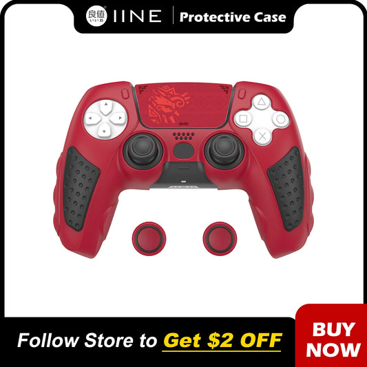 Custodia Protettiva IINE per Controller PS5 – Silicone Ecologico & Presa Antiscivolo