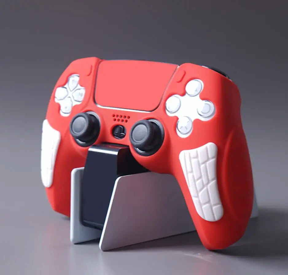 Custodia KomoKe™ in Silicone per PS5 | Cover Protettiva DualSense + Copri-Levette + Adesivo