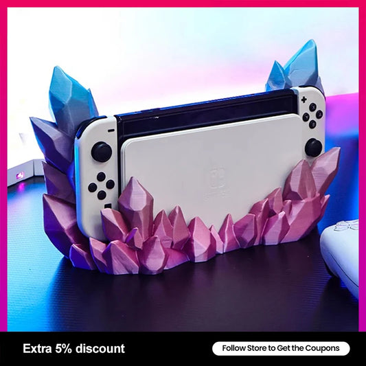 Custodia Cristallo Sfumato  per Base di Ricarica Nintendo Switch & Switch OLED – Protezione Trasparente con Stile Unico