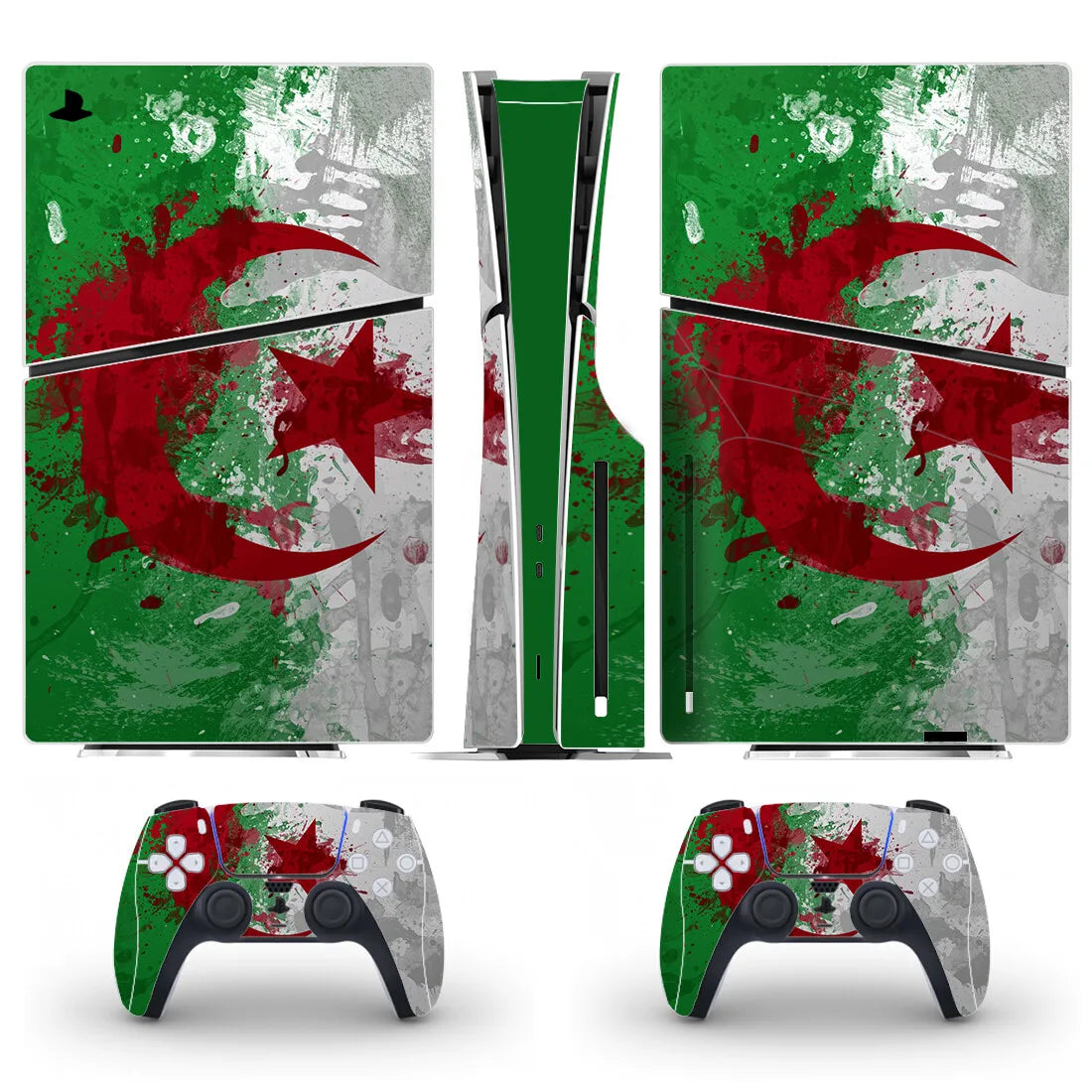 PlayWrap Kit protezione vinile Skin Flag Algeria PS5 Slim Disk Skin Sticker Vinyl
