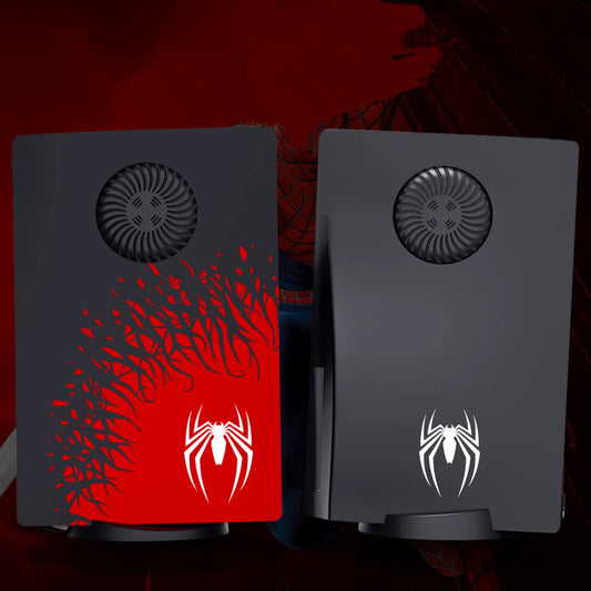 Faceplate Spiderman PS5 con Raffreddamento + LED RGB | Cover Laterale Kolorkoli™ per PS5 Disc Edition – Antiurto, Antigraffio