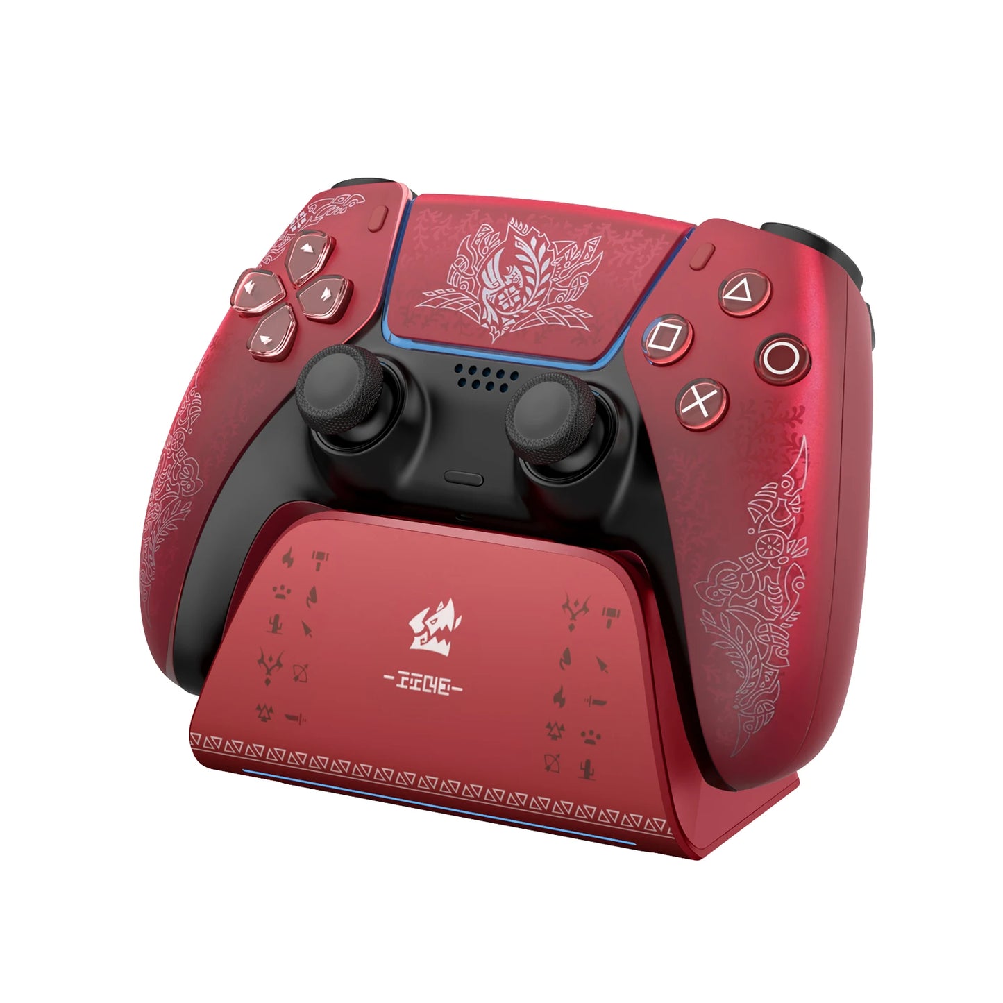 Stazione di Ricarica IINE per Controller PS5 – Design Antiscivolo, LED, Ricarica Veloce