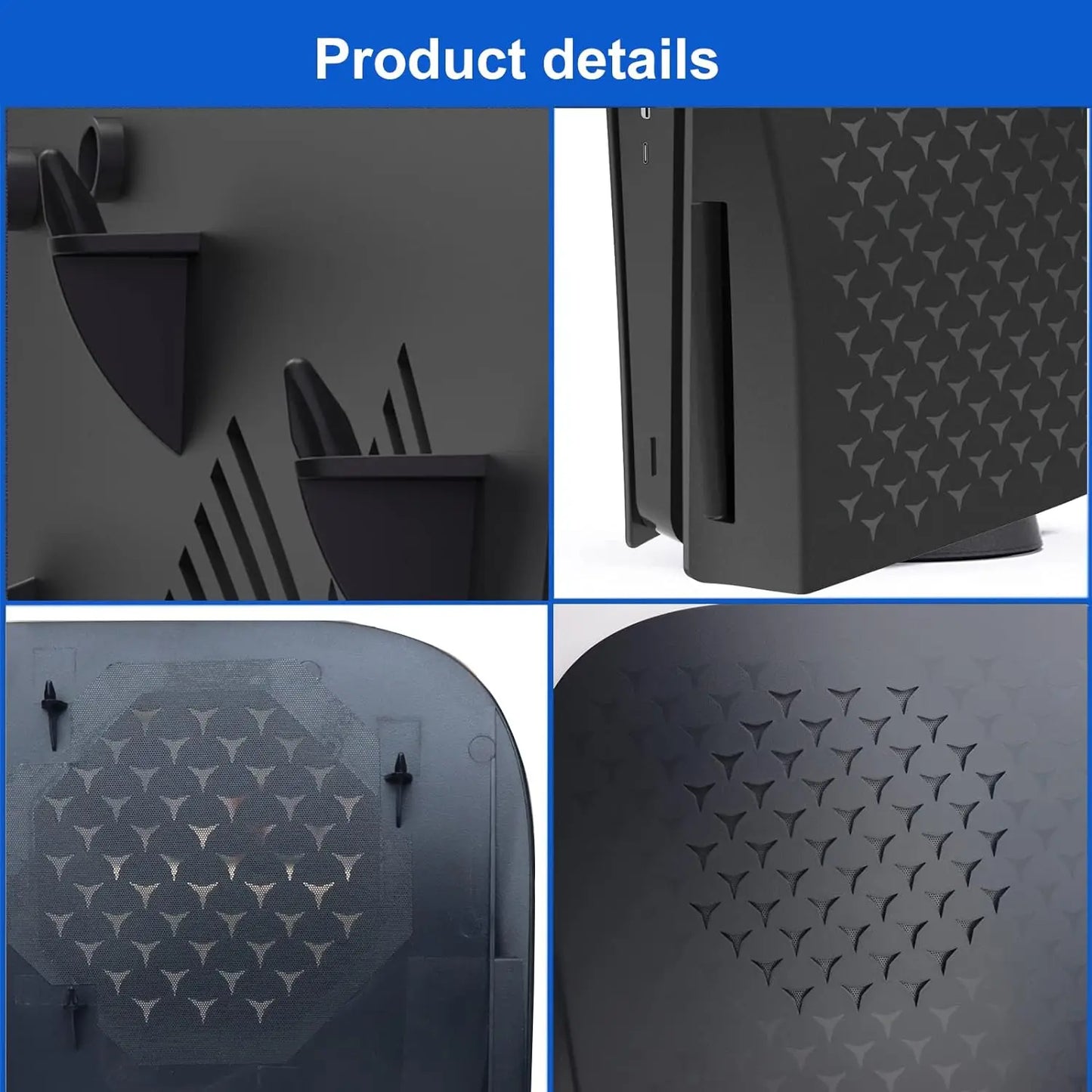 Cover Laterali con Ventole e Filtro per PS5 Disc Edition – Guscio Shockproof in ABS + Dust Kit